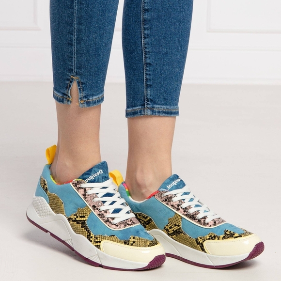 Desigual Hydra Hybrid Sneakers – Women’s 7.5 Colorful Chunky Trainers - Picture 2 of 10
